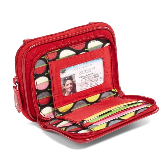 Vera Bradley-On the square wristlet-Tango Red - Picture 2 of 3